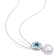 11-12MM Freshwater Cultured Pearl and 1 3/5 CT TGW Blue Topaz Pendant in
Sterling Silver