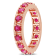 1 5/8 CT TGW Created Ruby Eternity Ring in Rose Plated Sterling Silver