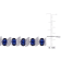 13 1/5 CT TGW Created Blue Sapphire and Diamond Accent S-Link Bracelet
in Sterling Silver
