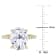 4-7/8 CT DEW Created Moissanite Engagement Ring in 10K Yellow Gold