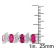 18 CT TGW Created Ruby and Diamond S-Link Bracelet in Sterling Silver