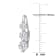 2 1/5 CT DEW Created Moissanite Three-Stone Leverback Earrings in
Sterling Silver