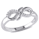 Diamond Infinity Ring in Sterling Silver