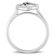 3/8 CTW Created Blue Sapphire and White Topaz Teardrop Ring in Sterling Silver