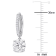 2 1/10 CT TGW Lab Grown Diamond Huggie Charm Earrings in 14K White Gold