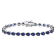 13 1/2 CT TGW Created Blue Sapphire Tennis Bracelet in Sterling Silver