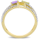 5/8 CTW Multi-Gemstone Ring in Yellow Plated Sterling Silver