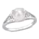 7-7.5MM Freshwater Cultured Pearl and Diamond Accent Split-Shank Ring in
Sterling Silver
