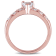 1/3 CT TGW Aquamarine and Diamond Accent Heart Vintage Ring in Rose
Plated Sterling Silver