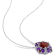 4 2/5 CT TGW Garnet and Amethyst Quatrefoil Floral Pendant with Chain in
Sterling Silver