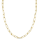 5MM Diamond Cut Paperclip Chain Necklace in Yellow Plated Sterling Silver