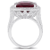 11 7/8 CT TGW Pink Tourmaline and 1 3/8 CT TW Diamond Halo Cocktail Ring
in 14K White Gold