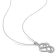 Diamond Infinity Heart Pendant with Chain in Sterling Silver