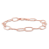 6.5MM Twisted Rolo Chain Bracelet in 18K Rose Gold Over Sterling Silver