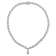 38 CT TGW Cubic Zirconia Teardrop Necklace in Sterling Silver