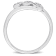 1/10 CT TW Diamond Triple Heart Bypass Promise Ring in Sterling Silver