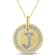 Diamond "J" Initial Pendant with Chain in 18K Yellow Gold Over
Sterling Silver