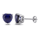 4-1/2ctw Created Blue Sapphire Stud Earrings in Sterling Silver