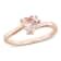 5/8 CT TGW Morganite and Diamond Accent Heart Wrap Ring in Rose Plated
Sterling Silver