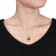 9.5-10MM Black Tahitian Cultured Pearl Crisscross Pendant with Chain in
Sterling Silver