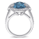 7 7/8 CT TGW London Blue and White Topaz with Diamond Accent Cocktail
Ring in Sterling Silver