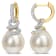 10-11MM South Sea Cultured Pearl and 1/2 CT TW Diamond Swirl Earrings in
14K Yellow Gold