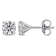 1 CT TW Lab-Grown Diaomond Stud Earrings in 14K White Gold (IGI Certified)