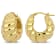 22MM Ribbed Hoop Earrings in 18K Yellow Gold Over Sterling Silver