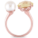 8 8.5MM Freshwater Cultured Pearl and Lemon Quartz Ring in Rose Plated
Sterling Silver