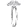 1 1/2 CT TW Lab-Grown Diamond Halo Ring in 14K White Gold