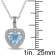 1 CT TGW Sky Blue Topaz and Diamond Accent Heart Pendant with Chain in
Sterling Silver