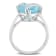 7 CT TGW Sky Blue Topaz and Diamond Accent Heart Ring in Sterling Silver