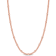 Fancy Curb Link Necklace in Rose Plated Sterling Silver