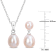 5.5-8.5MM Pink Freshwater Cultured Pearl Earrings & Pendant Set in
Sterling Silver