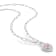 1 3/8 CT TGW Morganite and Created White Sapphire Double Halo Heart Lock
Necklace in Sterling Silver