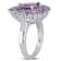 4 1/2 CT TGW Multi-Gemstones and Diamond Accent Cocktail Ring in
Sterling Silver
