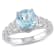 2 1/3 CT TGW Sky Blue Topaz and Diamond Accent Vintage Ring in Sterling Silver