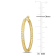 36mm Textured Hoop Earrings in 14k Yellow Gold