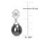 8-9MM Black Tahitian Cultured Pearl and White Topaz Drop Earrings in
Sterling Silver