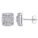 3/4 CT TW Diamond Framed Stud Earrings in 14k White Gold