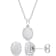 2-Pcs Set of 3 CT TGW Opal Solitaire Earrings and Pendant with Chain in
Sterling Silver