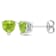 1 5/8 CT TGW Heart Shape Peridot Stud Earrings in Sterling Silver