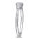 0.05 CT TW Diamond Accent 3-Heart Eternity Ring in Sterling Silver