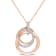 1/5ctw Diamond Triple Circle Pendant with Chain in 18K Rose Gold Over
Sterling Silver