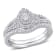 1/4 CT TW Diamond Vintage Bridal Set in Sterling Silver