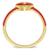 0.01 CT TGW Created White Sapphire Heart Red Enamel Ring in Yellow
Plated Sterling Silver