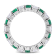 3 1/5 CTW Created Emerald and Created White Sapphire Eternity Band in
Sterling Silver