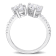 2 1/8 CT TGW Created Moissanite 2-Stone Ring in Sterling Silver