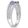 3/4 CTW Multi-Gemstone Split-Shank Ring in Sterling Silver