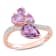 1 3/5 CT TGW Amethyst, Rose de France and 1/10 CT TW Diamond Toi et Moi
Ring in 14K Rose Gold